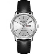 Lee Cooper Men's  Analog Watch Silver Dial With Black Leather Strap,LC08235.331